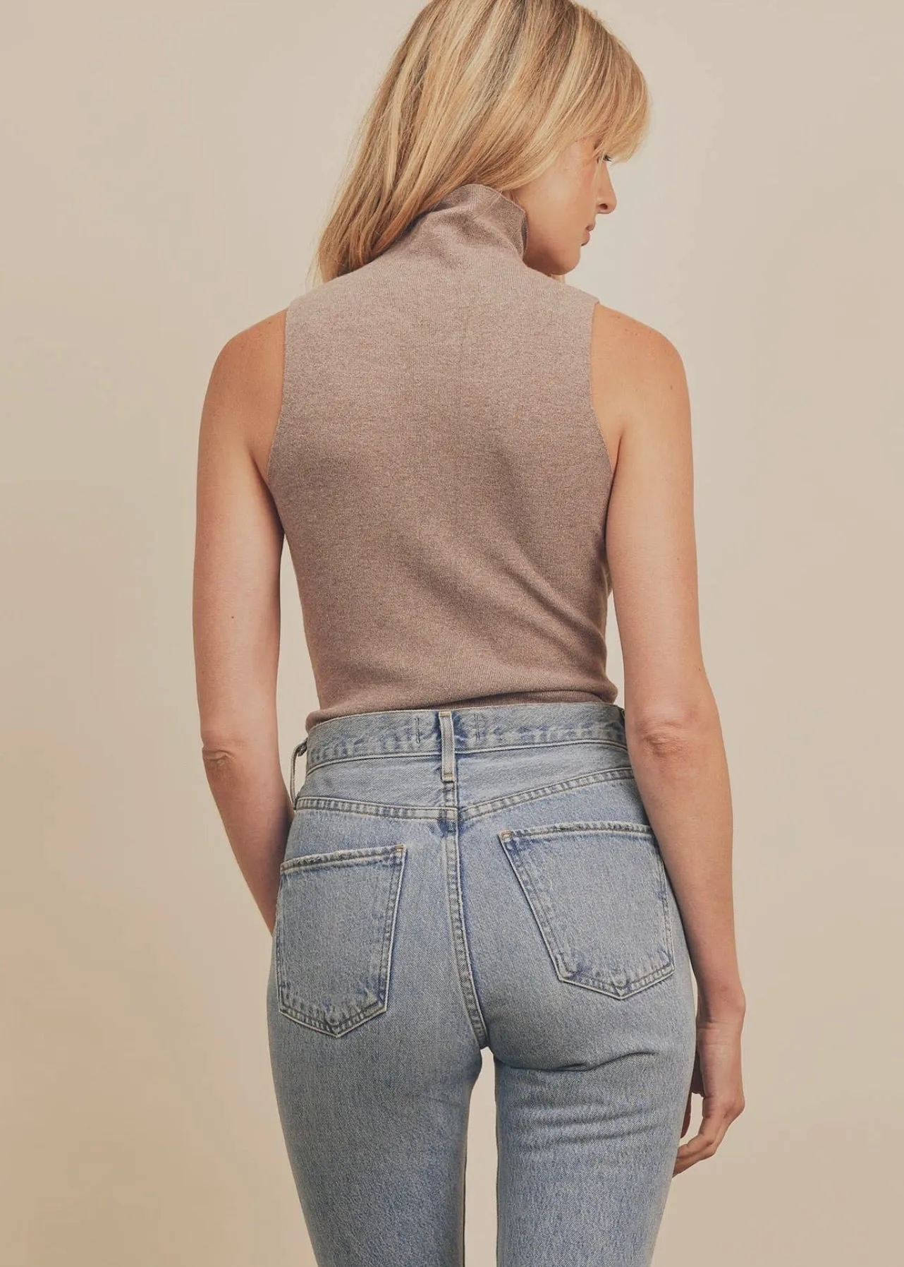 Adored By You Turtleneck Tank Knitted Bodysuit