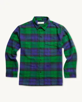 Asymm Yoke Flannel Shirt in Imperf Blackwatch