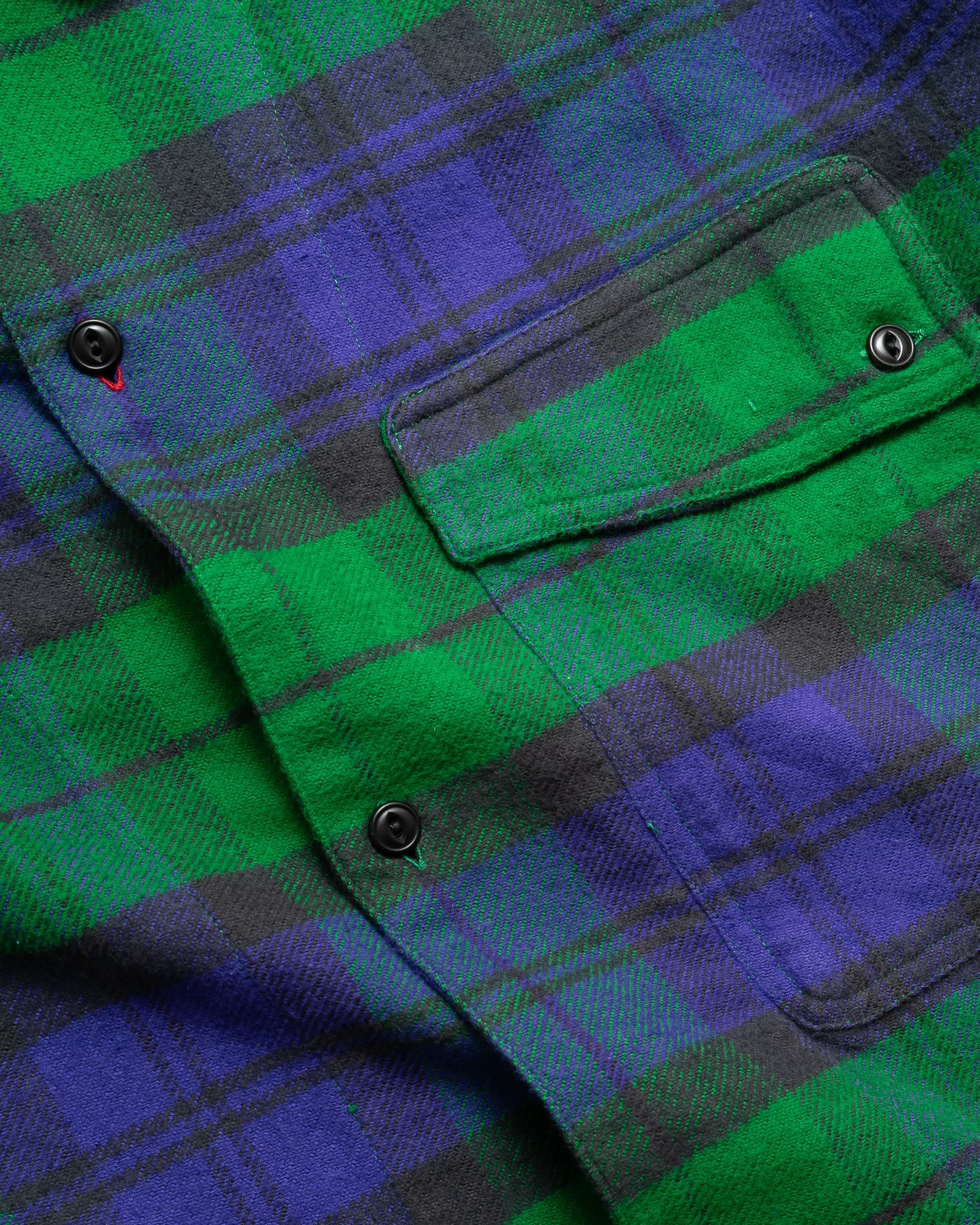 Asymm Yoke Flannel Shirt in Imperf Blackwatch