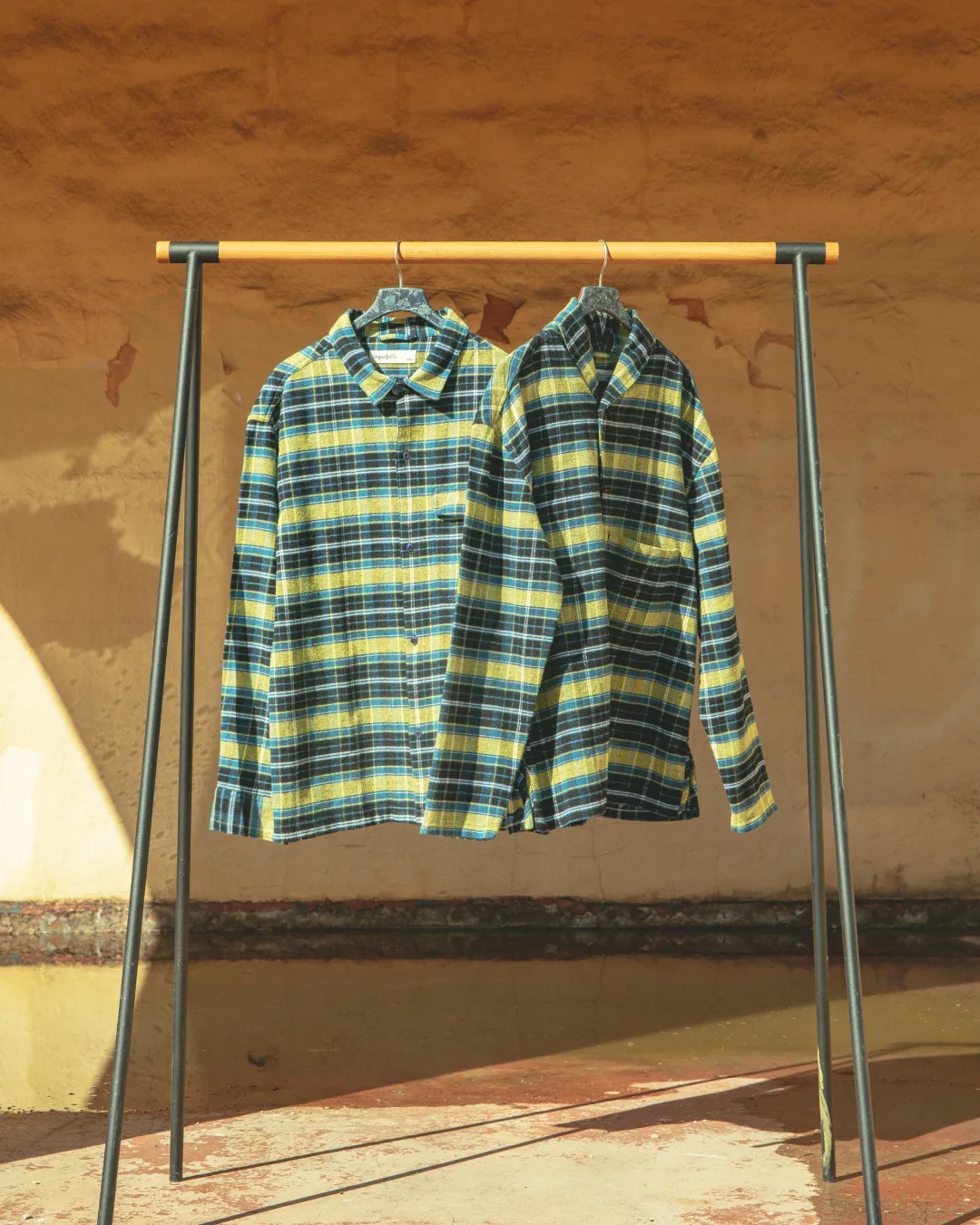 Asymm Yoke Flannel Shirt in Imperf Glitch