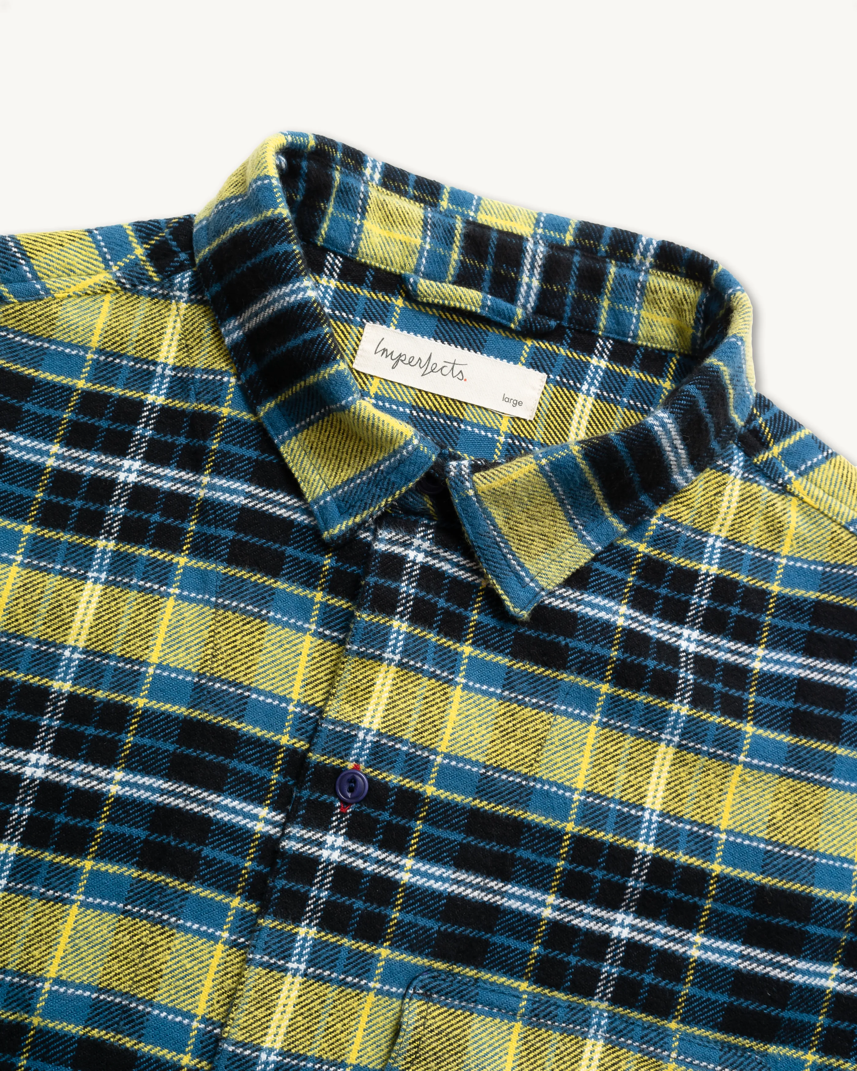 Asymm Yoke Flannel Shirt in Imperf Glitch