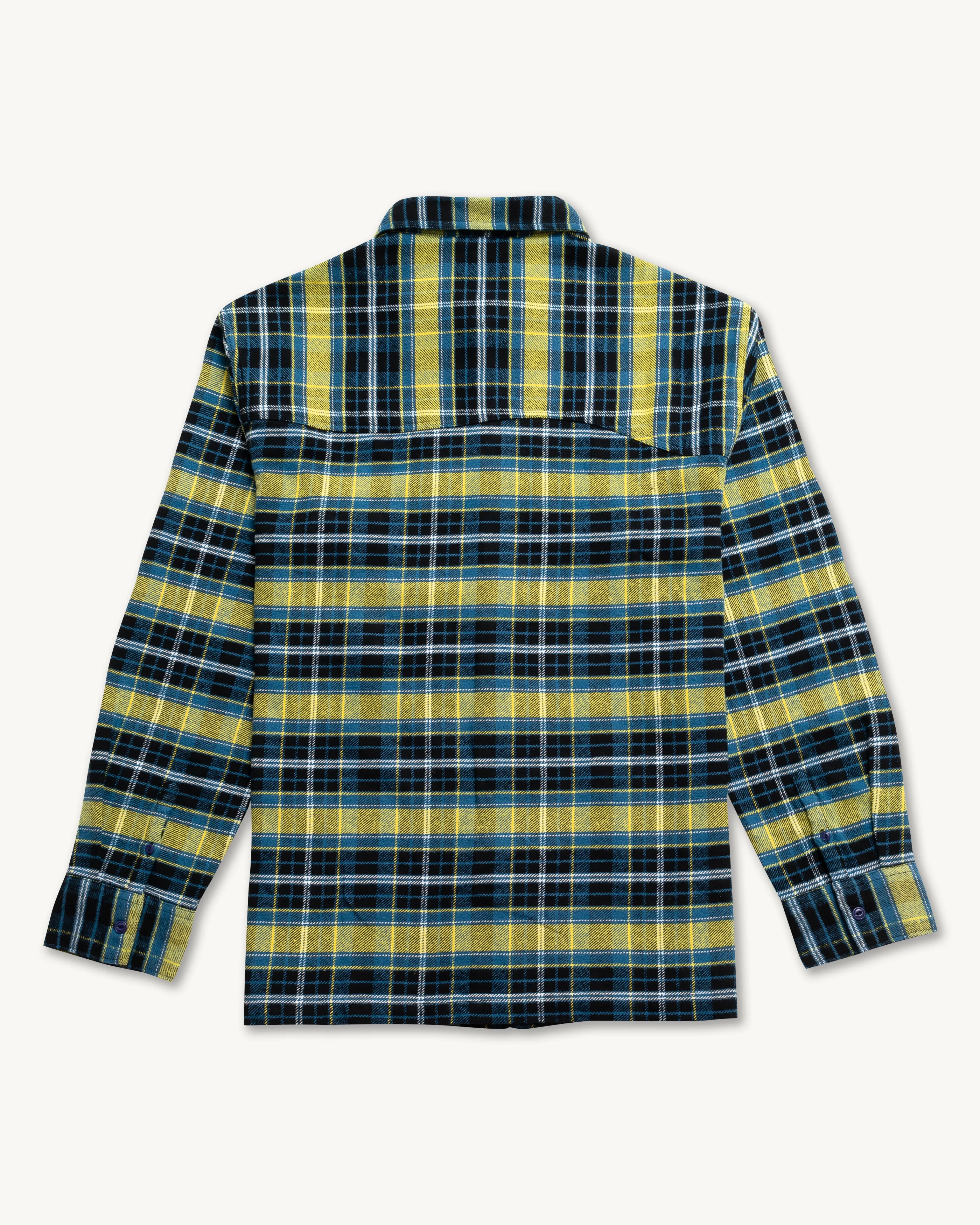 Asymm Yoke Flannel Shirt in Imperf Glitch