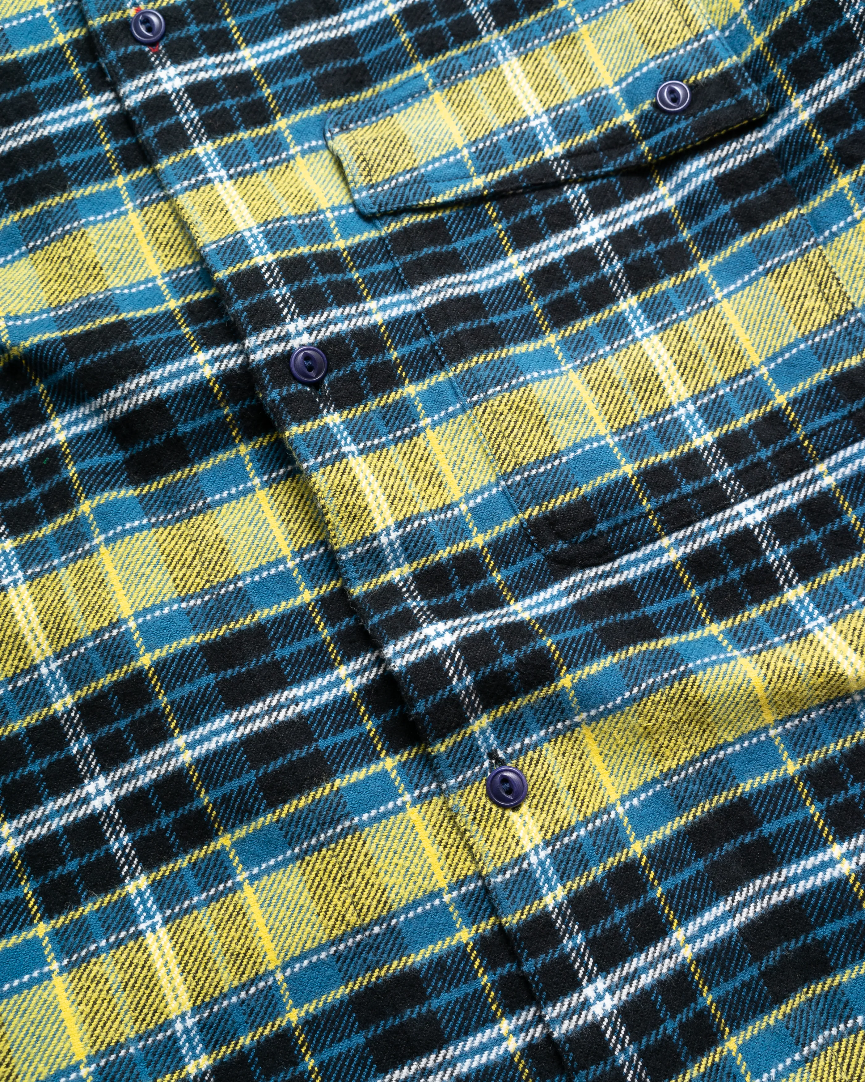 Asymm Yoke Flannel Shirt in Imperf Glitch