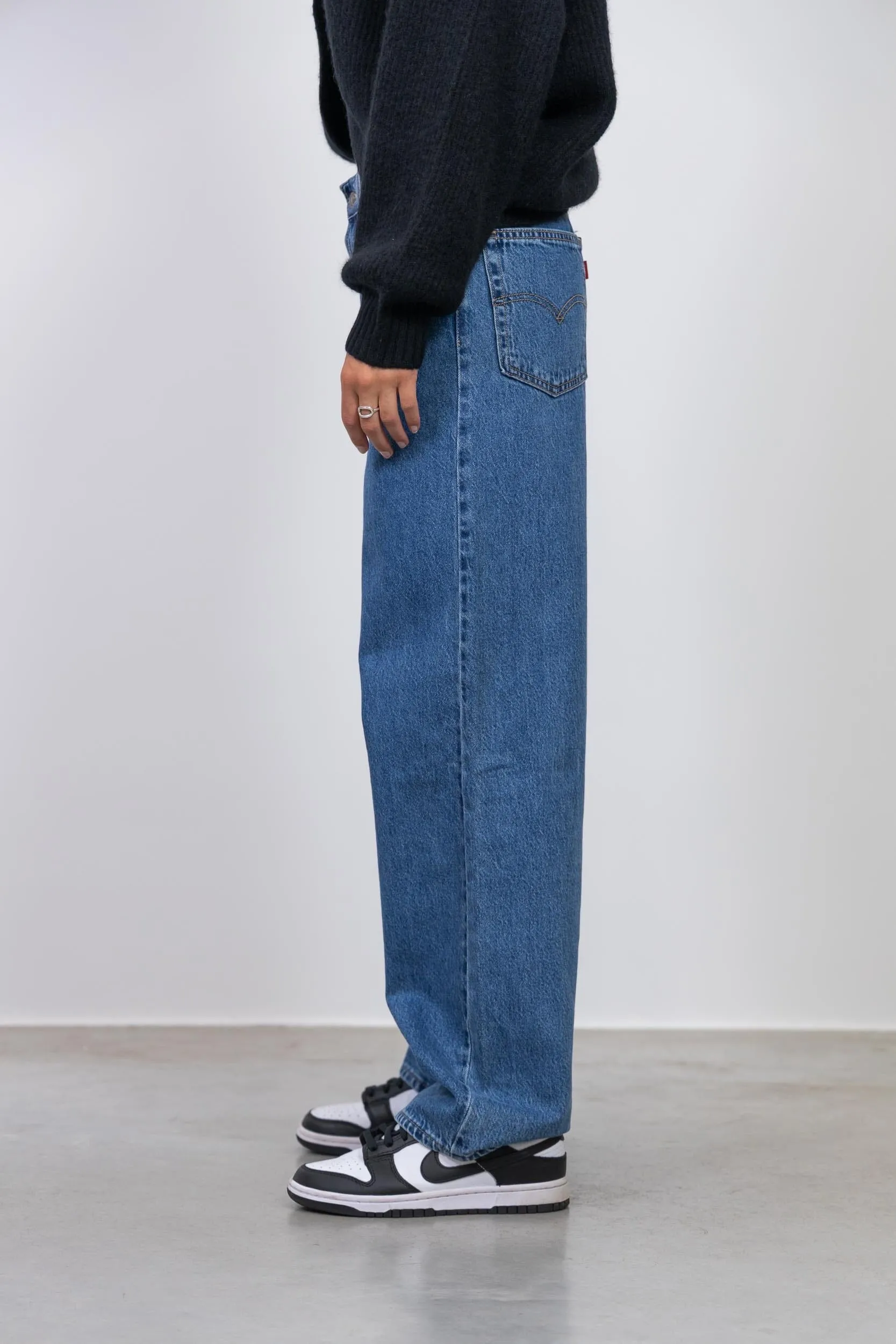 BAGGY DAD RELAXED FIT JEANS IN DARK BLUE