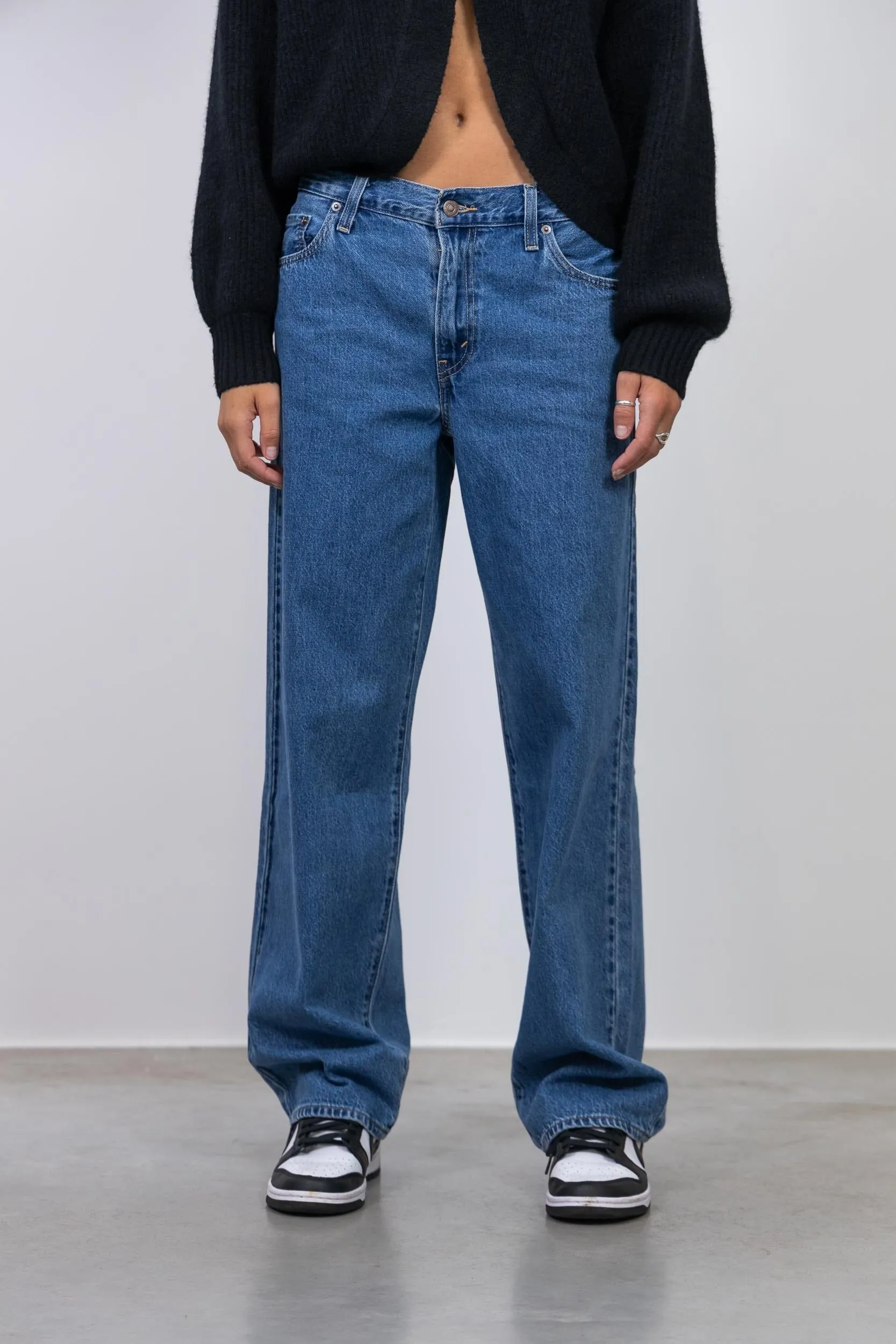 BAGGY DAD RELAXED FIT JEANS IN DARK BLUE