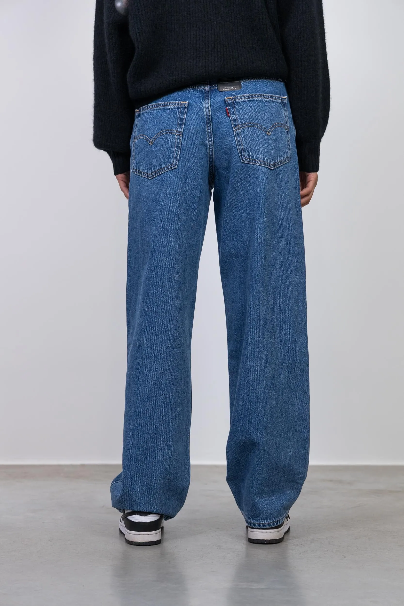 BAGGY DAD RELAXED FIT JEANS IN DARK BLUE