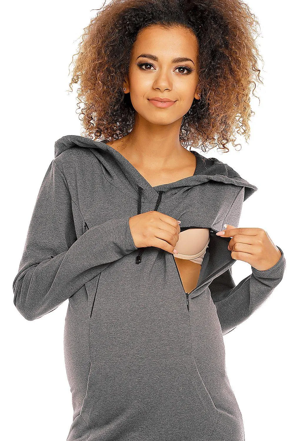 Chic Comfort Maternity and Nursing Hoodie Dress