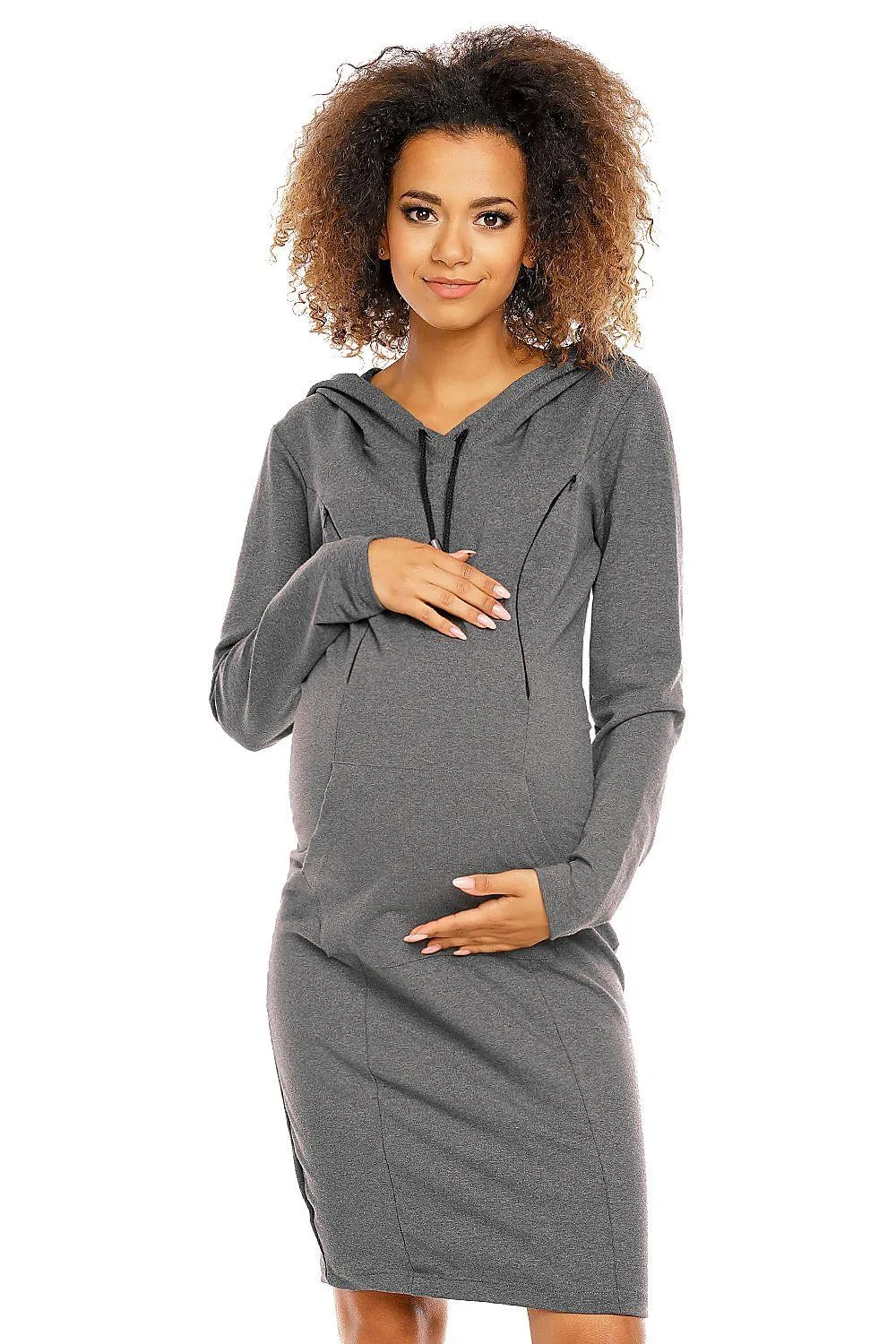Chic Comfort Maternity and Nursing Hoodie Dress