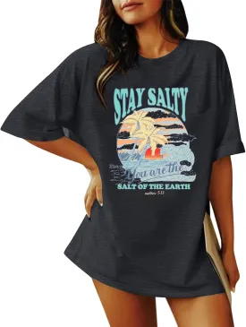 Christian Be The Light Shirts: Women Jesus Faith Shirt Inspirational Bible Verses Short Sleeve Tee Top