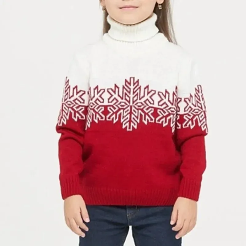 Christmas Family Look: Turtleneck Sweater and Knit Dress