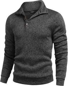 COOFANDY Men's Casual Slim Fit Pullover Sweater Knitted Thermal Sweatshirt