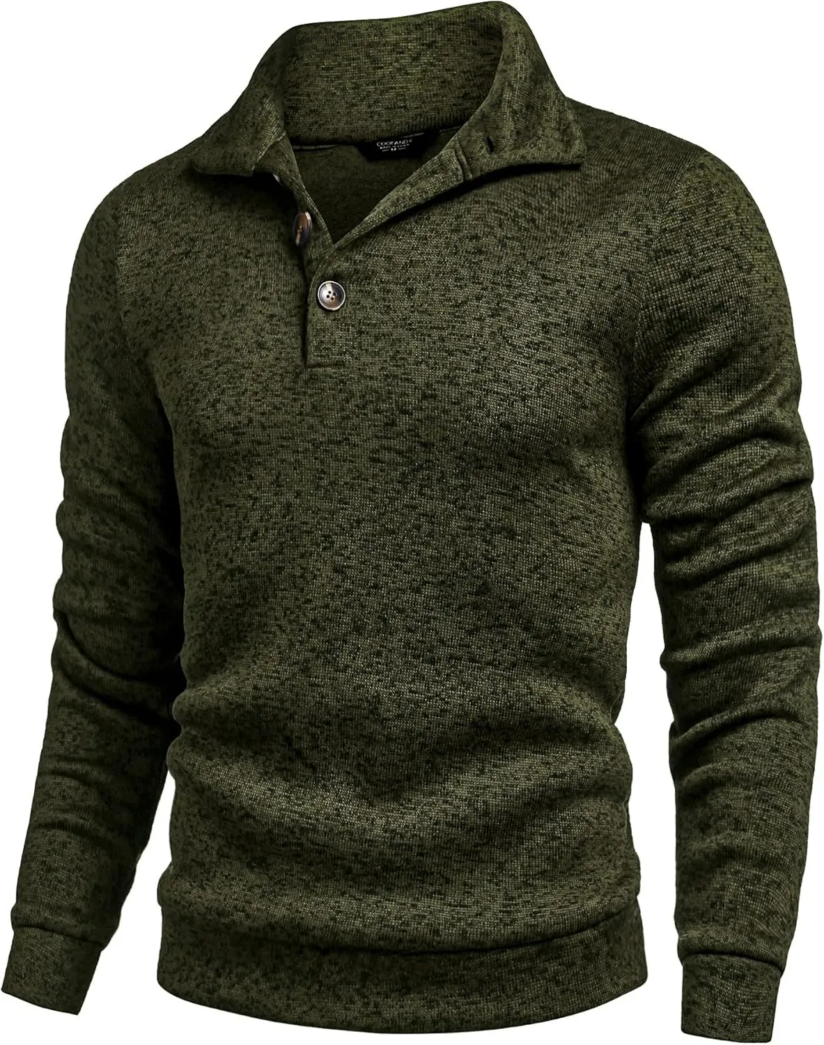 COOFANDY Men's Casual Slim Fit Pullover Sweater Knitted Thermal Sweatshirt