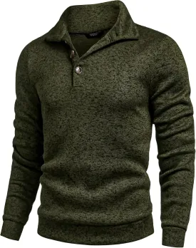 COOFANDY Men's Casual Slim Fit Pullover Sweater Knitted Thermal Sweatshirt