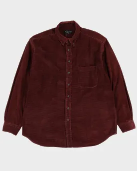 Eddie Bauer Black / Red Houndstooth Flannel Shirt - XL