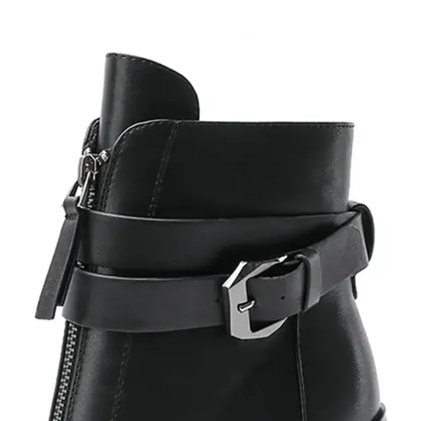 Funki Buys | Boots | Women's Pointed Toe Zip Up Ankle Boots