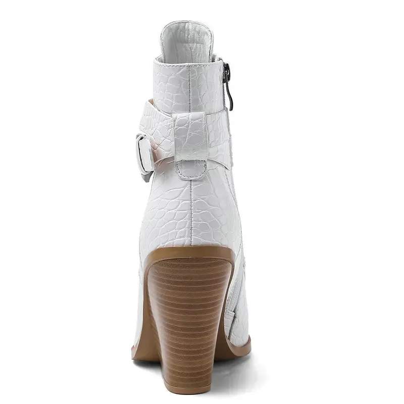 Funki Buys | Boots | Women's Pointed Toe Zip Up Ankle Boots