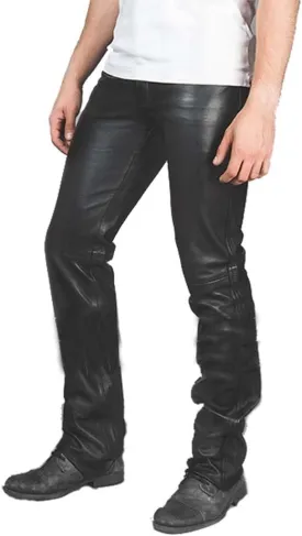 Handmade Black Leather Pants for Men Real Leather Leggings for Men TRIS