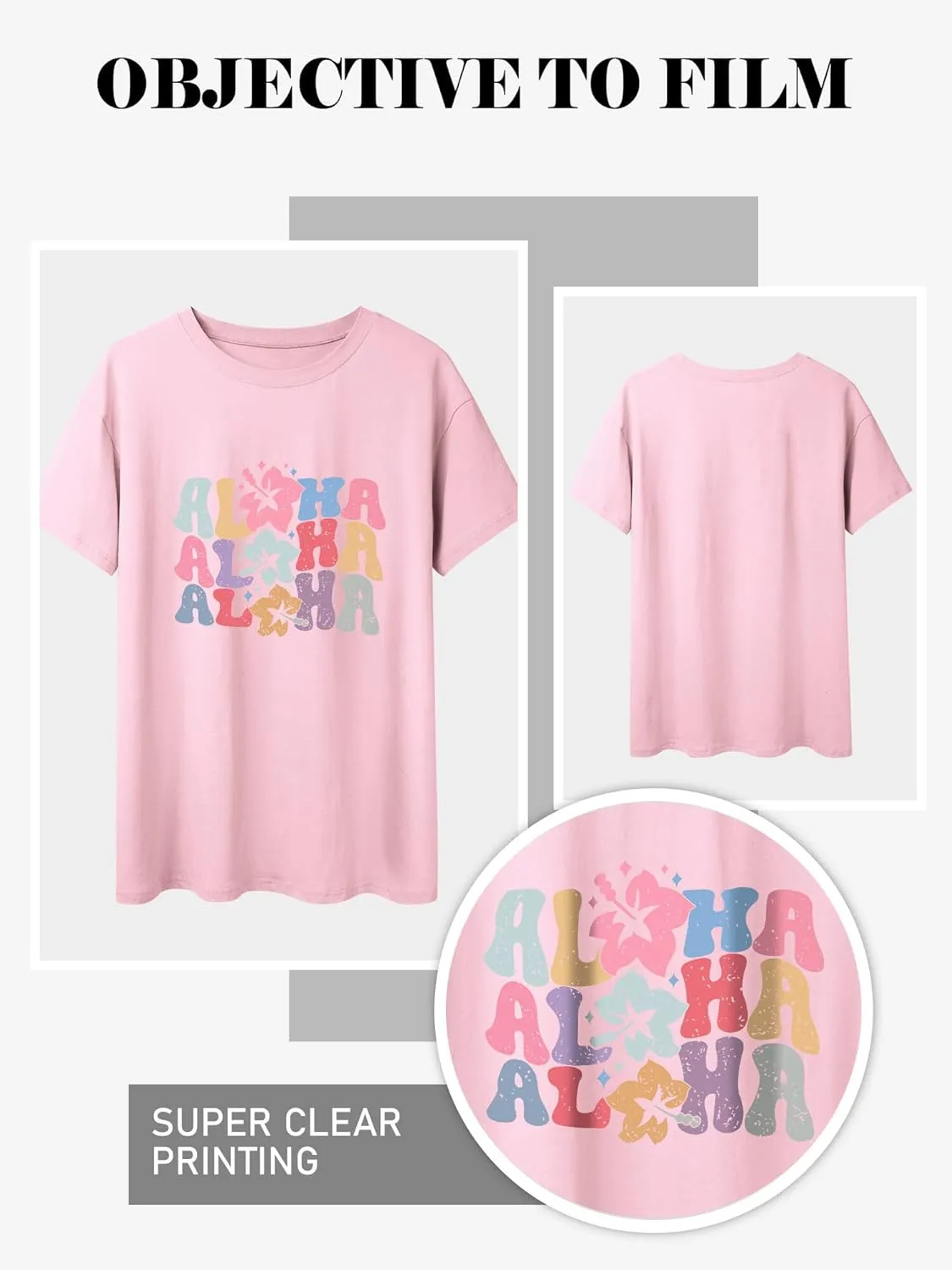 Hawaiian Shirts Women Oversized Aloha Shirt Flower Graphic Short Sleeve Family Vacation Beach T-Shirt Tops