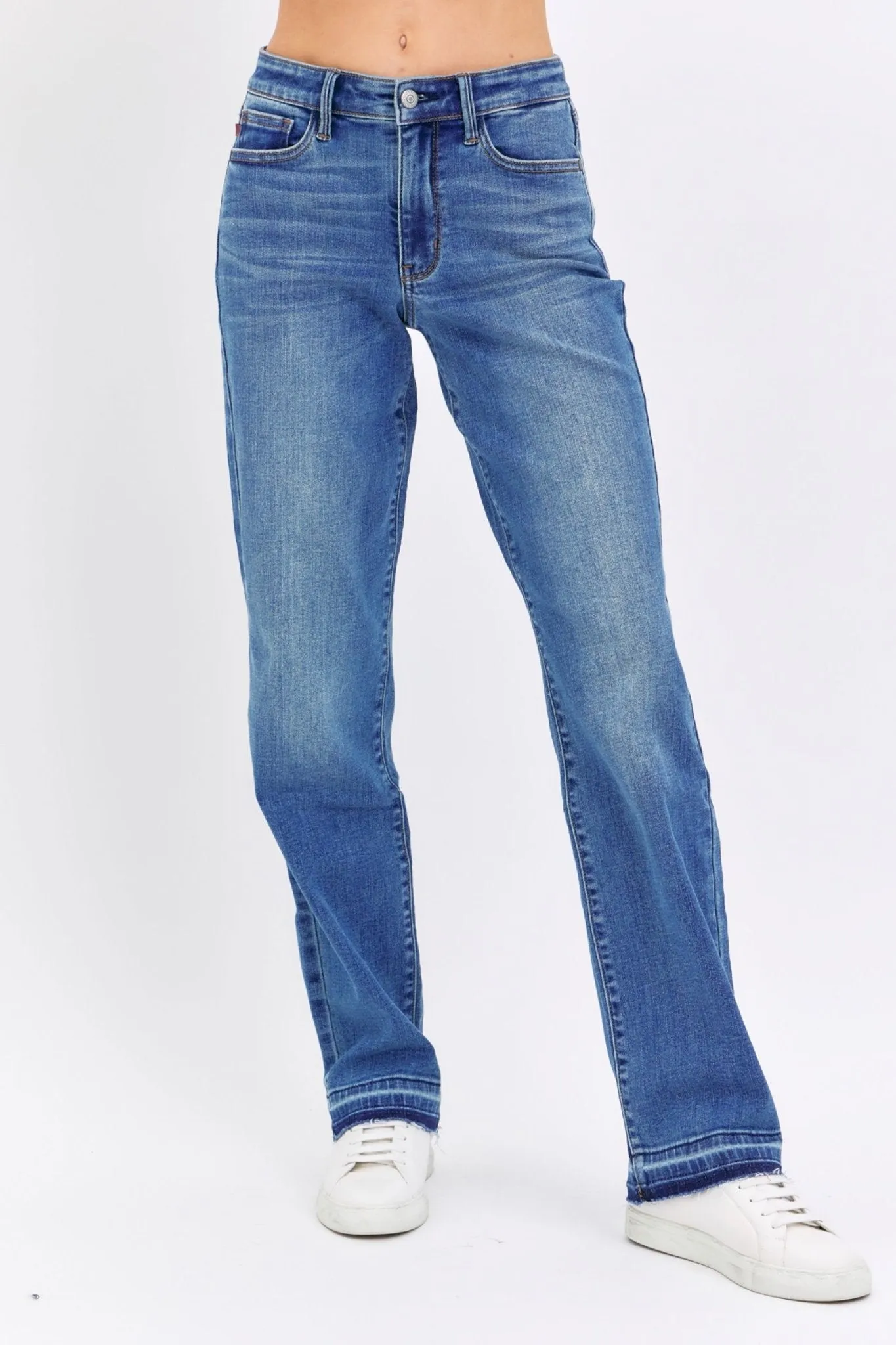 Judy Blue Glory Days Dad Mid-Rise Release Hem Jean