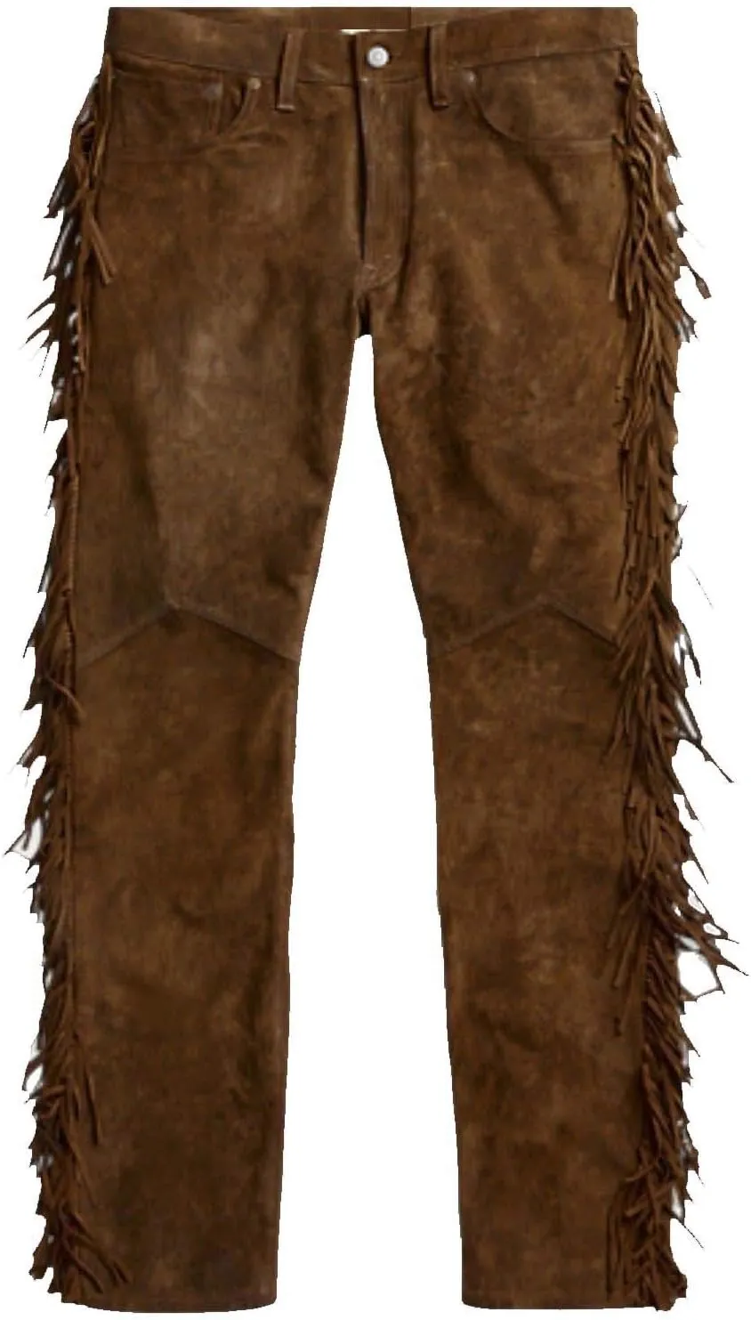 Men's Fashion Genuine Suede Leather Pant Trousers American Native Grain Leather Pants Style Lederhosen