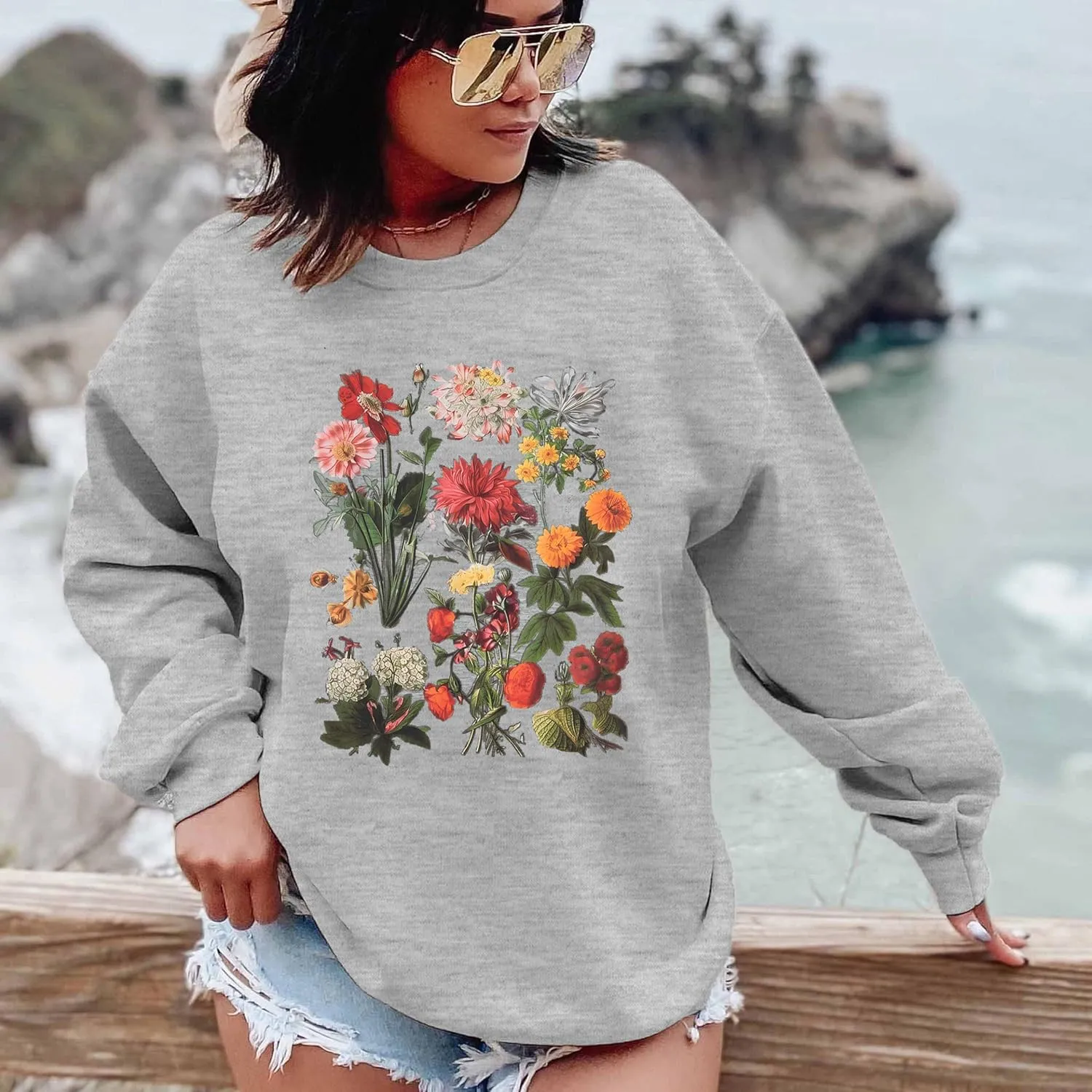 MNLYBABY Just One More Plant Sweatshirt - Women's Gardening Pullover Shirt - Plant Lover Gifts - Long Sleeve Tops