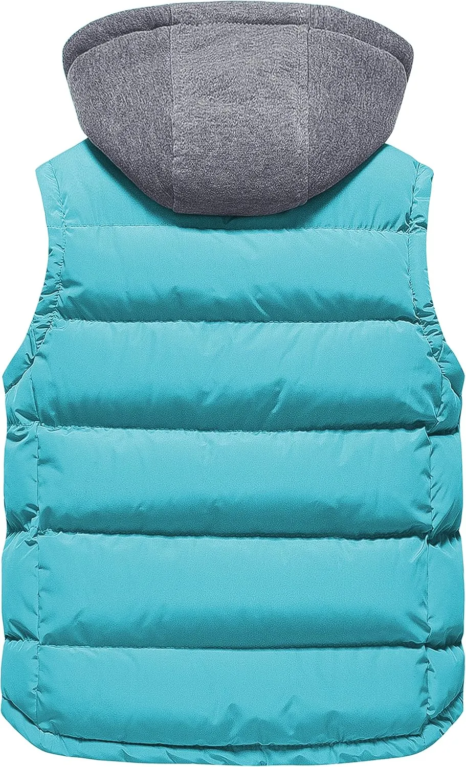 Pursky Girl's and Boy's Warm Puffer Vest Coat Water Resistant Sleeveless Jacket With Detachable Hood for 6-14Y
