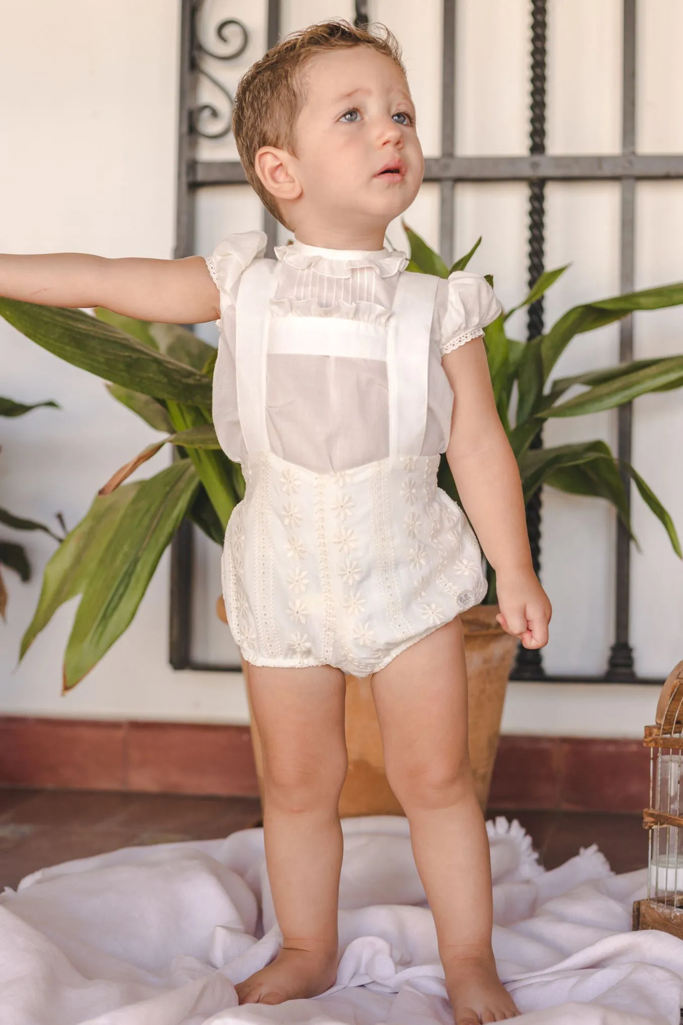 "Lake" Cream Lace Shirt & Jam Pants