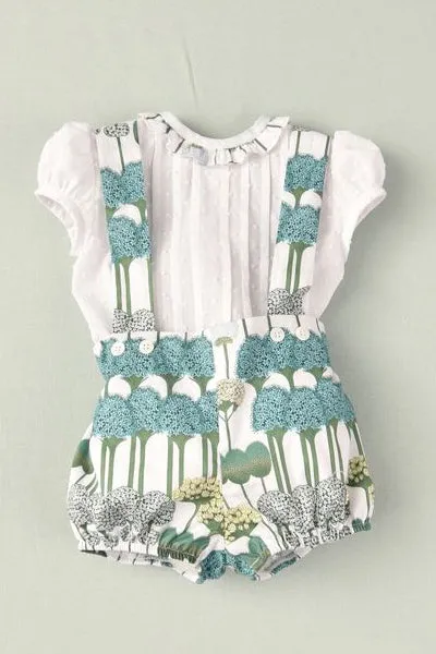 "Romy" Green Floral Top & Jam Pants