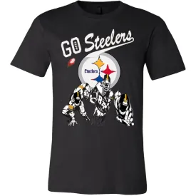 Steelers Shirt "Go Steelers" Mens Womens|NFL Pittsburgh Steelers T shirts (4 Colors)