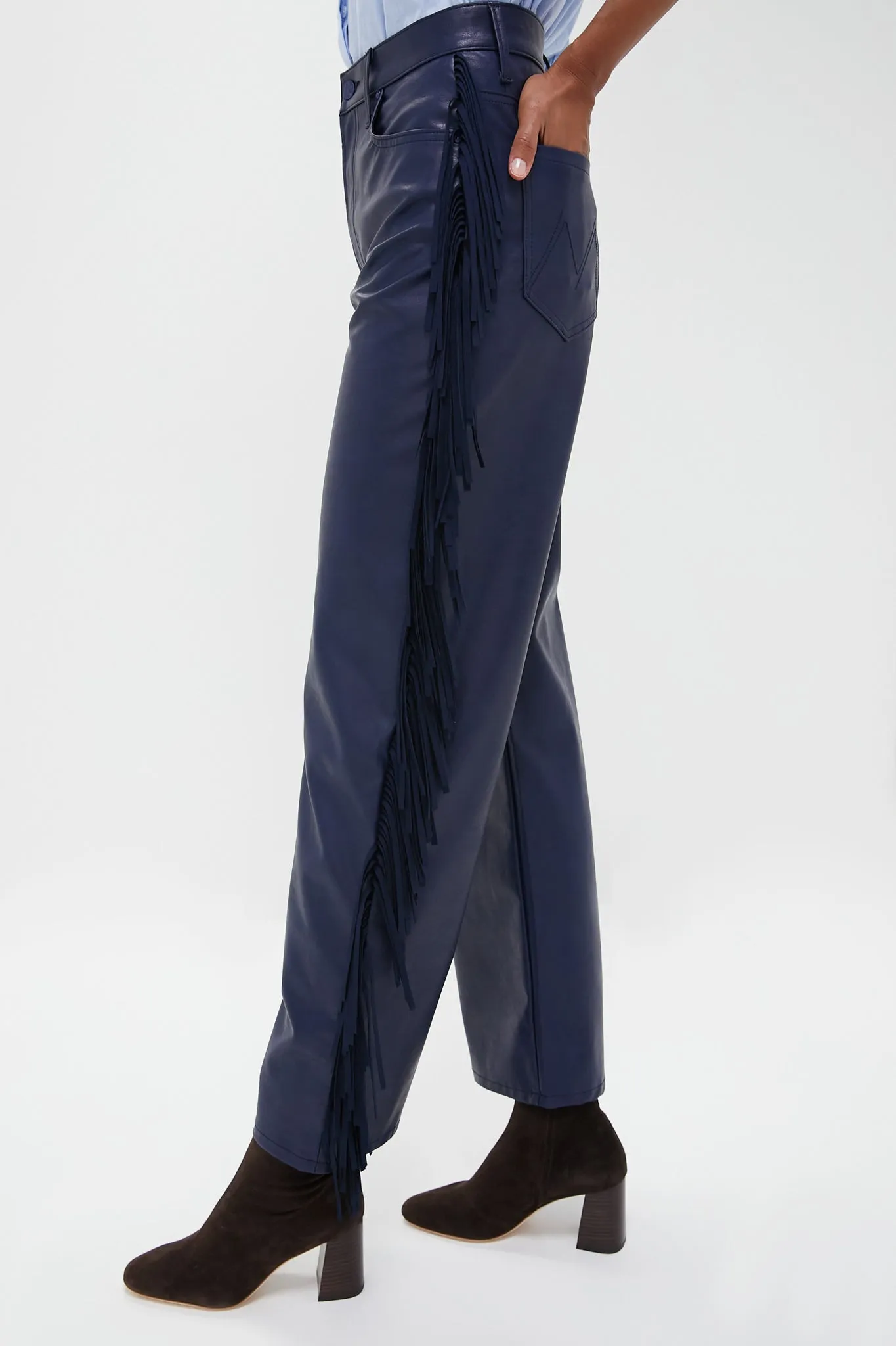 Varsity Blues Faux Leather The Fringe Half Pipe Sneak