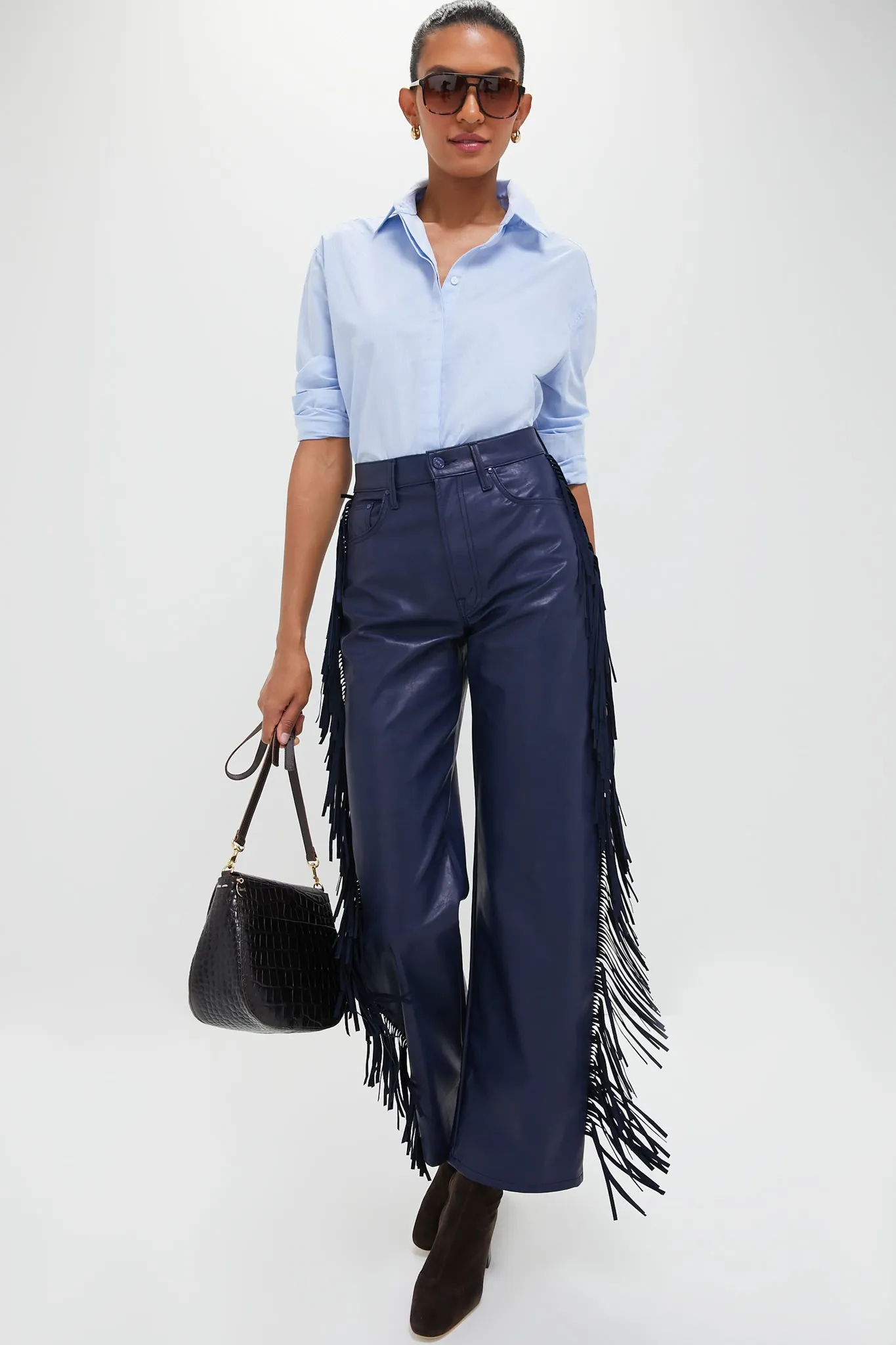 Varsity Blues Faux Leather The Fringe Half Pipe Sneak