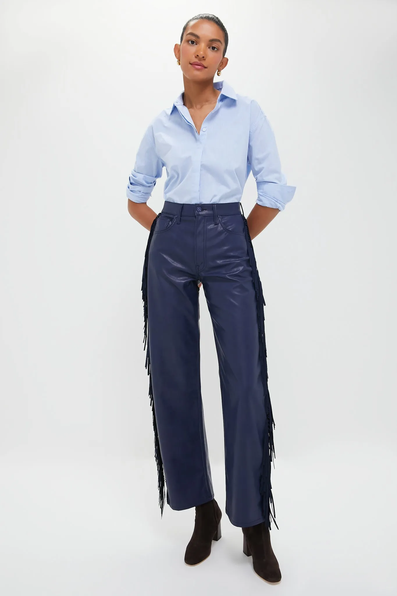 Varsity Blues Faux Leather The Fringe Half Pipe Sneak