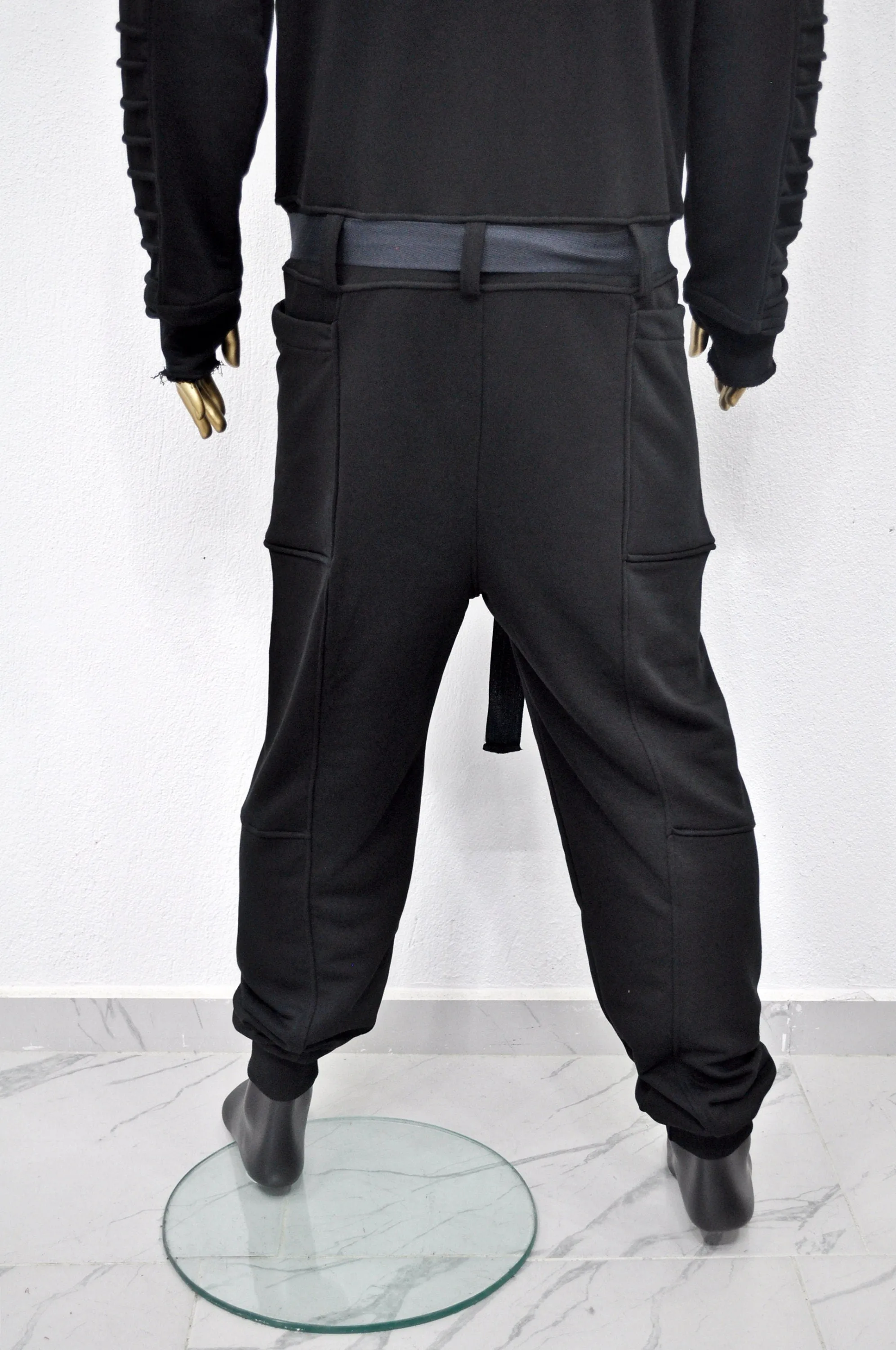 XS - 8XL Men's Black Overall Jumpsuit,Sci-fi Cosplay Flight Suit,Rave Regalo Moch,Cyberpunk/Futuristic Jacket,Gothic Hoodie/PLUS SIZE-BB0155